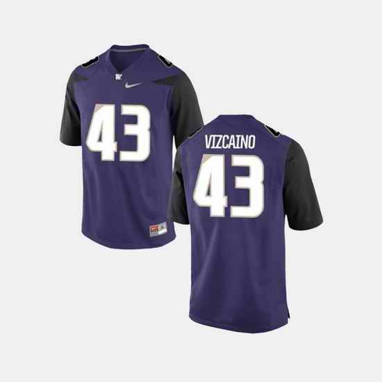 Men Washington Huskies Tristan Vizcaino College Football Purple Jersey